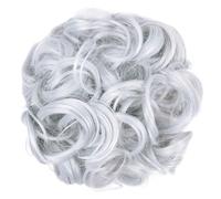 Pieza de pelo de moño desordenado, 1 pieza de pelo de moño desordenado, moño de pelo desordenado, extensiones de pelo sintético ondulado y rizado, cola de caballo, postizo grueso Updo para uso diari