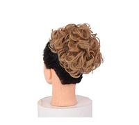 Pieza de pelo de moño desordenado corto y rizado plato peines clip en cola de caballo Scrunchie moño extensión sintética Updo postizos bandeja de pelo cola de caballo pieza de pelo para mujeres resa