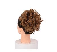Pieza de pelo de moño desordenado corto y rizado plato peines clip en cola de caballo Scrunchie moño extensión sintética Updo postizos bandeja de pelo cola de caballo pieza de pelo para mujeres resa