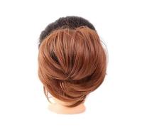 Pieza de pelo de moño desordenado Extensión de cola de caballo de moño de pelo sintético, postizo recto Extensiones de moño de cola de caballo completamente cortas Accesorios para el cabello Elástic