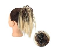 Pieza de pelo de moño Extensiones de cabello de moño desordenado con Clip de garra sintética, moño esponjoso, moño de pelo rubio negro, postizo Natural falso for mujer Piezas de cabello para mujeres(8