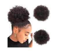 Pieza de pelo de moño Extensiones de cola de caballo rizadas Afro Puff, piezas de cabello corto sintético Updo for un aspecto y estilo Natural, accesorios for el cabello Piezas de cabello para mujeres