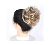 Pieza de pelo de moño Moño de pelo rizado y desordenado for mujer, almohadilla for el pelo de Donut, postizo sintético de pelo elástico Piezas de cabello para mujeres(6AH613)