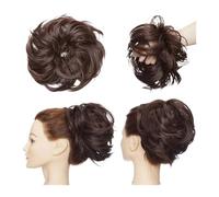 Pieza de pelo de moño Moño sintético esponjoso con banda elástica despeinado moño desordenado pelo Updo moño cola de caballo postizo for mujeres 85g Piezas de cabello para mujeres(1841)