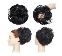 Pieza de pelo de moño Moño sintético esponjoso con banda elástica despeinado moño desordenado pelo Updo moño cola de caballo postizo for mujeres 85g Piezas de cabello para mujeres(1834)
