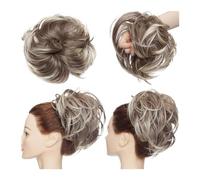 Pieza de pelo de moño Moño sintético esponjoso con banda elástica despeinado moño desordenado pelo Updo moño cola de caballo postizo for mujeres 85g Piezas de cabello para mujeres(1847)
