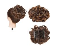 Pieza de pelo de moño Peine sintético grande con Clip for extensión de cabello rizado, piezas de cabello de moño, cubierta Updo for mujer, extensión de cabello, moño Piezas de cabello para mujeres(4T3