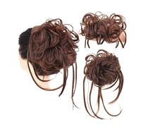 Pieza de pelo moño desordenado sintético Extra largo Moño Cola caballo rizado extendido con banda elástica for el cabello Pieza de Pelo de Moño Desordenado