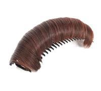 Pieza de pelo natural para mujer, con clip para aumentar la raíz con fibras resistentes al calor para cabello fino y fino, estilo diario, elevador de raíces