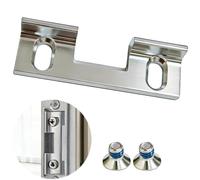 Pieza de recambio tipo 115 para chapas de cierre, soporte de trampa, pieza atornillable, 46 x 14,4 x 9 mm, distancia entre orificios 32 mm (plata)