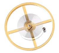 Pieza de Reparación de Rueda de Equilibrio de Reloj, Rueda de Equilibrio de Movimiento de Reloj, Espiral de Oscilación Completa de Moda Dorada Duradera para Reparación de Relojes