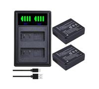 Pieza de Repuesto de batería DMW-BLG10, Compatible con Panasonic,Lumix DMC GF6 GX7 GX80 GF3 GF5 LX100 DC-TZ99(Set)