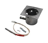 Pieza de repuesto de olla de fuego de hierro para Traeger y para parrillas Z, parrillas de pellets de madera, quemador de moldeado integrado resistente con kit de encendido de varilla caliente B)