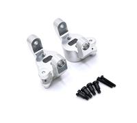 Pieza de Repuesto del Proceso de actualización de Metal del Asiento Tipo C del Eje Delantero Compatible con el Coche RC 1/10 ZP1001 ZP1002 ZP1003 ZP1004(Silver)