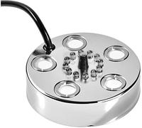 Pieza de repuesto for nebulizador de Metal de 5 cabezales, con 12 luces LED, generador de niebla Compatible for estanque al aire libre, jardín