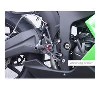 Pieza de repuesto LSL para sistema de reposapiés 2Slide 118K084RT, lado de freno, ZX-6R, 98-02/9R, 98-, negro