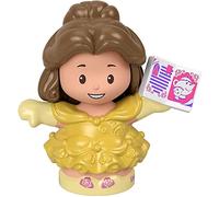 Pieza de repuesto para Fisher-Price Little People Princess Parade Belle & Chip Float - GKR21 ~ Figura de Belle de repuesto en vestido amarillo sosteniendo un libro