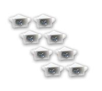 Pieza de repuesto para IKEA #101558 PAX BILLY KOMPLEMENT Armario Soporte de estante Soporte de suelo (blanco) (8 unidades)