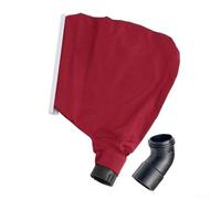 Pieza de repuesto para lijadora de banda, kit de bolsa de cubierta antipolvo con tubo de codo, paquete de 2 para lijadora de banda 9403 9401, tela roja/negra y pieza compatible con plástico