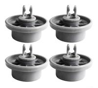 Pieza de repuesto para rueda inferior de lavavajillas 165314 para Bosch para Siemens para Neff - Paquete de 4 rodillos de plástico gris para 420198 423232 Movimiento suave de cesta