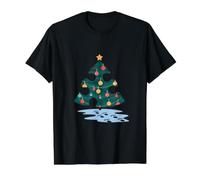 Pieza de Rompecabezas de árbol de Navidad - Rompecabezas de Navidad Camiseta gráfica económica, Hombre, Negro, S