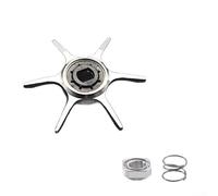 Pieza de rueda de gota de agua de 60 mm compatible con carretes Six Star, construcción de aleación con sistema de sonajero para una mejor capacidad de respuesta de recuperación de línea (mano