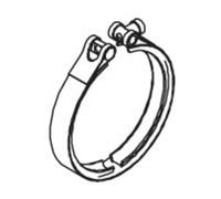 Pieza de sujeción, sistema de escape DINEX 51964