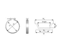 Pieza de sujeción, sistema de escape DINEX 88861