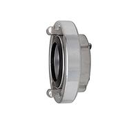 Pieza de transición Storz, aluminio, tamaño Storz 65/52-C, distancia de pomo 81/66 mm, PN máx. 16 bares, temperatura de funcionamiento -40 °C a 110 °C.