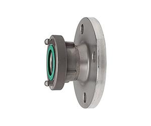 Pieza de transición Storz, ES V4A, tamaño Storz 52 - C, distancia entre ejes 66 mm, brida DN 50, PN máx. 16 bares, temperatura de funcionamiento -15 °C hasta 200 °C.