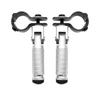 Pieza del reposapiés Reposapiés Plegables Universales Para Motocicleta M8, Para Pasajero, Juego De Estriberas Traseras, Pieza Aluminio CNC, 2 Uds(Silver)