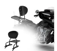 Pieza del respaldo Respaldo Para Motocicleta Sissy Bar Y Portaequipajes Con Almohadilla Acolchada Para Indian Para Chieftain Classic 2018 2019 2020(Nero)