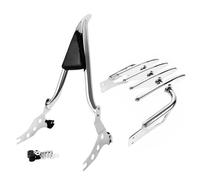 Pieza del respaldo Respaldo Para Pasajero Trasero De Motocicleta Sissy Bar Portaequipajes Para Harley Para Fat Boy 2007-2015 2016 2017 2018 2019 2020 2021 2022 2023 Piezas Desmontables(Chrome)