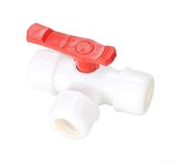 Pieza en T con válvula de bola, válvula de 3 vías para tubo de agua, sin soldadura, anillo de atenuación para tubos de 20, 25, 32, 40, 50, 63 mm (32 mm)