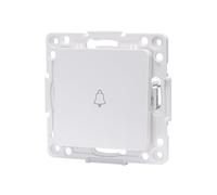 Pieza - interruptor de timbre alemán en blanco, fabricado en plástico, diseño moderno, fácil instalación, alta durabilidad y resistencia.*