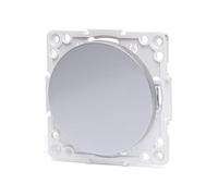 Pieza para interruptor 1 vía y 1 llave, plateado, ideal para instalaciones eléctricas y mejora de decoración en hogares.