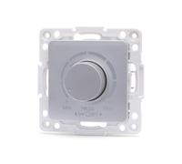 Pieza para regulador de intensidad LED alemán/francés, en elegante acabado plata brillante, perfecta para personalizar tus espacios y crear la atmósfera ideal con estilo.