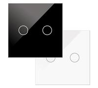 Pieza reguladora de intensidad LED, color negro, compatible con sistemas eléctricos europeos, ideal para ajustar luminosidad en hogares y oficinas.