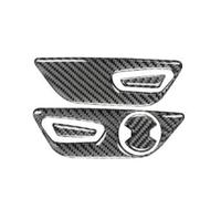 Pieza Repuesto Interior para Ford para Mustang GT 2015-2021 Asiento Interior Fibra Carbono Ajuste Botón Panel Marco Embellecedor Cubierta Pegatina Decoración Calcomanías para Tablero