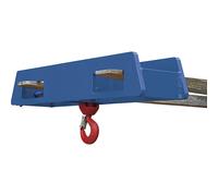 Pieza superpuesta con gancho de carga para apiladora Eichinger, sobre 2 brazos de horquilla