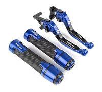 Piezas Accesorios De Motocicleta, Ajustable, Plegable, Extensible, Palanca De Embrague De Freno, Manillar, Empuñaduras, Tapa CNC Para Yamaha Tracer 900 GT 900GT 2018-2020(Azul)