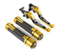 Piezas Accesorios De Motocicleta Ajustable Plegable Palanca De Embrague De Freno Extensible Manillar Empuñaduras Tapa CNC Para Kawasaki ZZR600 ZZR 600 1990-2004(Oro)
