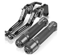 Piezas Accesorios Para Motocicleta, Ajustable, Plegable, Extensible Con Logotipo, Palancas De Embrague De Freno, Manillar, Empuñaduras De Mano, Extremos Para Kawasaki EX250H 1988-2007(11)