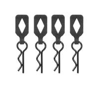 Piezas Actualización RC para Arrma para Kraton para Axial para Scx10 para Traxxas para Trx4 para Tamiya 1/8 1/10 4 Uds Clip De Cuerpo Retenedor Shell Hebilla Fija Bloqueo(Black)