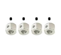 Piezas Actualización RC para MN para D90 MN98 MN99S 5mm A 12mm Adaptador De para Cubo Hexagonal De Rueda Combinador De Metal Acoplador RC Piezas De Mejora De Coche(Silver)