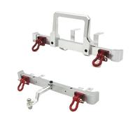 Piezas Actualización RC para MN82 LC79 1/12 Parachoques Trasero Delantero De Metal con Gancho De Remolque Decoración Accesorios De Actualización para Coche RC(Silver,Pair)