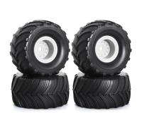 Piezas Actualización RC para Trx4m 1/18 para FMS para Fcx24 para Axial para Scx24 Ax24 1/24 4pcs 52mm 1.0" para Monster Truck Llanta Neumáticos Set RC Crawler Car Upgrade Parts(White)