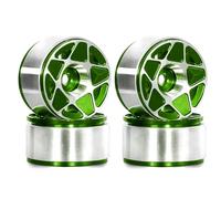 Piezas Actualización RC para Trx4M para Scx24 AX24 1/18 1/24 4 Uds 1,0 Pulgadas Metal Beadlock Rueda para Cubo Llanta Mejora Piezas Accesorios(Green)