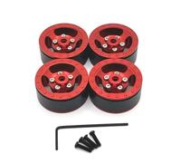 Piezas Actualización RC para WPL para C14 C24 C34 C54 1/16 4 Uds. Llanta Rueda para Cubo Rueda con Cuentas Metal Accesorios Piezas Mejora Coche RC(Red)
