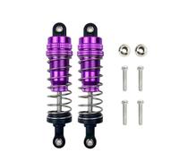 Piezas Amortiguador RC Compatible Con WLtoy 144001 1316 1/14 RC Crawler Camión Curso Corto Coche Mejora Pieza 2 Piezas Aluminio Llenado De Aceite Amortiguador Metálico(Purple)